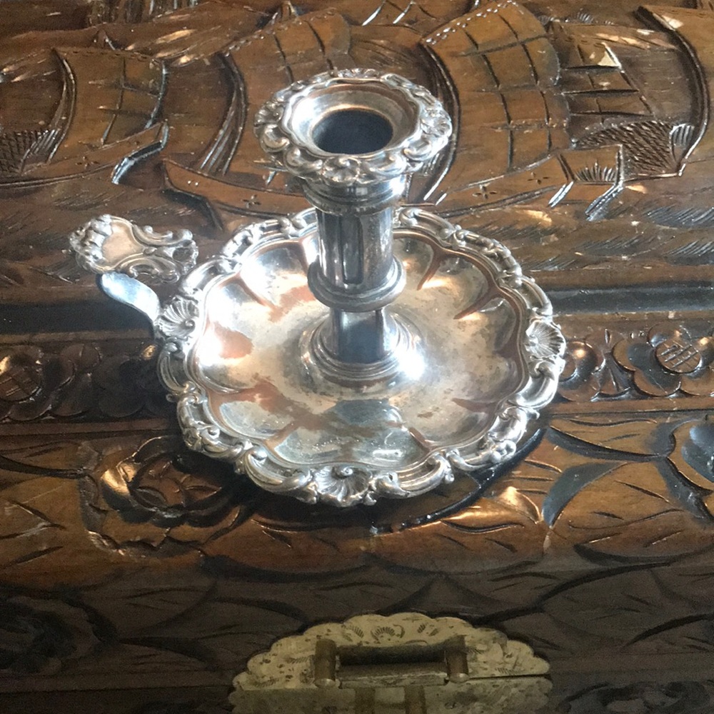 Antique Sheffield Silver Candleholder
